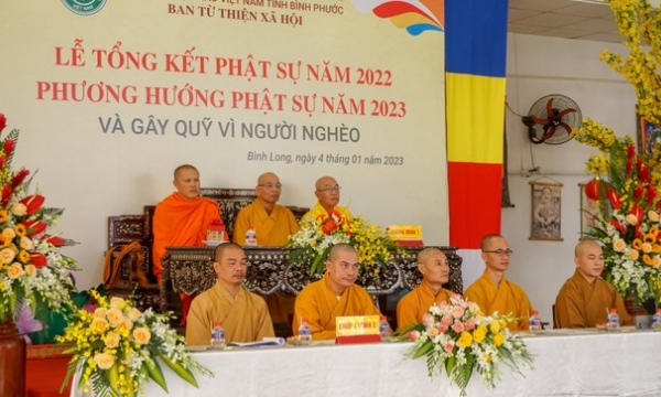 Bình Phước: Ban Từ thiện - Xã hội Phật giáo tỉnh thực hiện từ thiện trị giá hơn 48,8 tỷ đồng