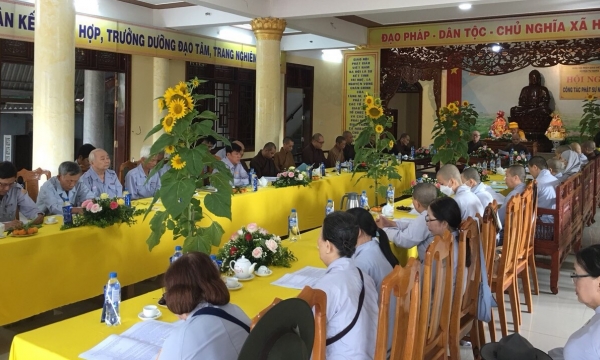 Quảng Ngãi: Ban Trị Sự GHPGVN huyện Tư Nghĩa tổ chức hội nghị công tác Phật sự năm 2023