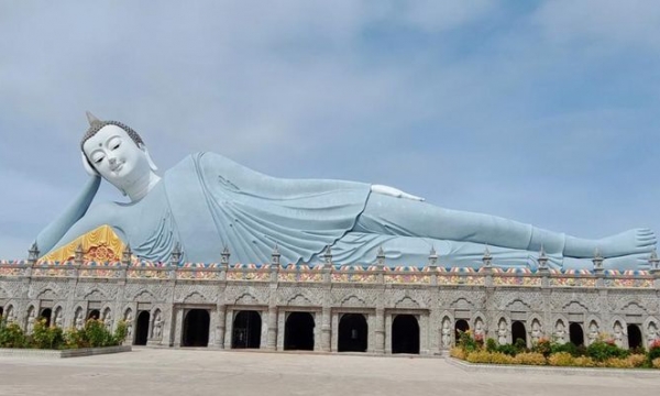 Vẻ đẹp ngôi chùa có tượng Phật nằm lớn nhất Việt Nam