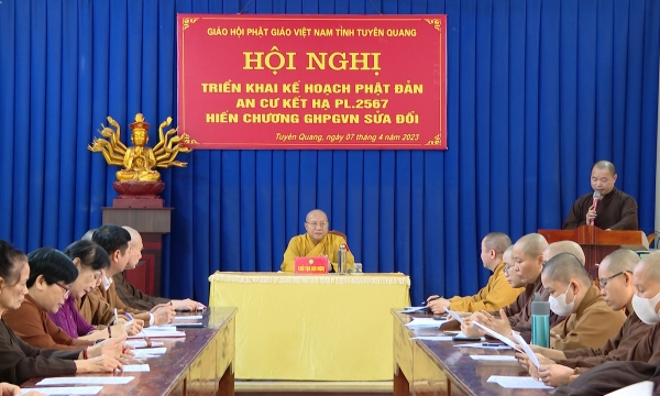 Ban Thường trực Ban Trị sự Phật giáo tỉnh Tuyên Quang họp chuẩn bị Phật đản Phật lịch 2567