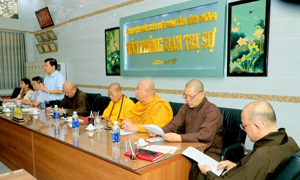 Bình Dương: Ban Tôn giáo làm việc với Ban Trị sự Phật giáo tỉnh