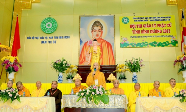 Hội thi giáo lý Phật tử chào mừng Đại lễ Phật đản PL.2567 tại Bình Dương