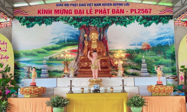 Nghệ An: BTS GHPGVN huyện Quỳnh Lưu công tác chuẩn bị Đại lễ Phật đản