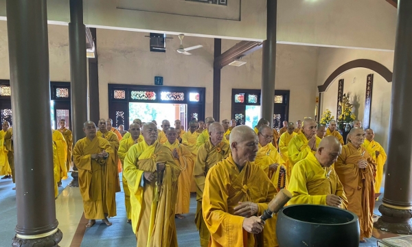 Quảng Ngãi: Tác pháp An cư kiết hạ tại chùa Pháp Hóa