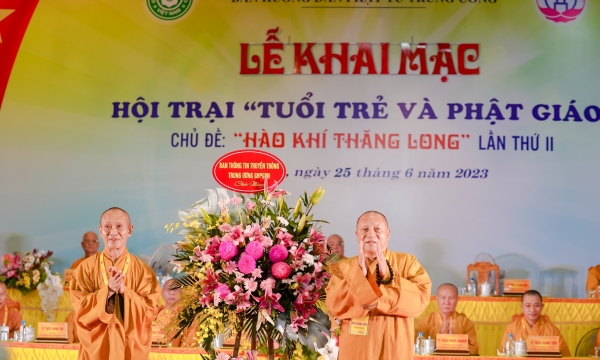 Lễ khai mạc hội trại 'tuổi trẻ và Phật giáo'