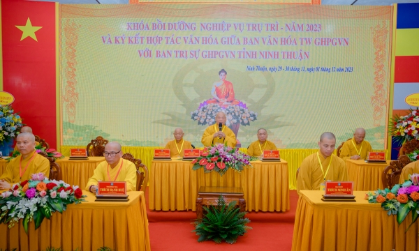 Ninh Thuận: Khai mạc khóa bồi dưỡng nghiệp vụ trụ trì năm 2023