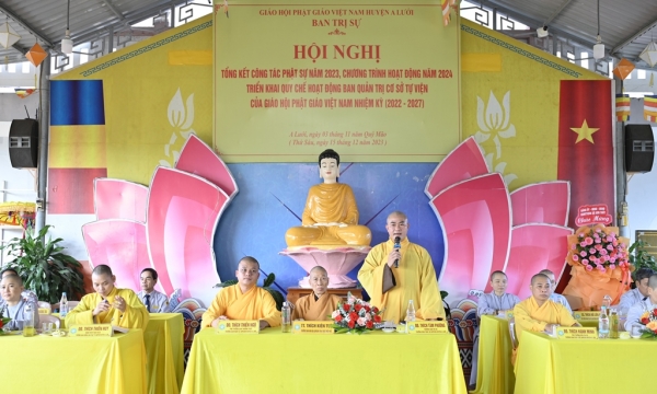 Phật giáo huyện A Lưới tổng kết công tác Phật sự năm 2023