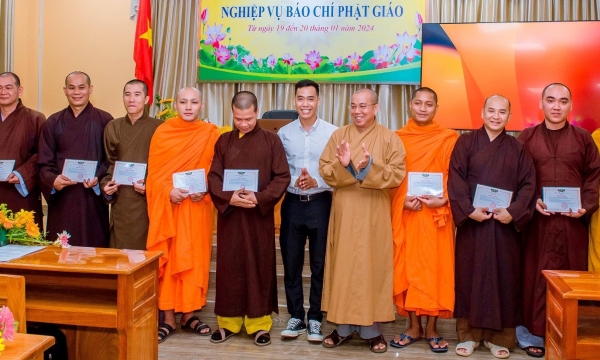 Bạc Liêu: 30 Tăng Ni, Phật tử dự khóa tập huấn nghiệp vụ báo chí Phật giáo