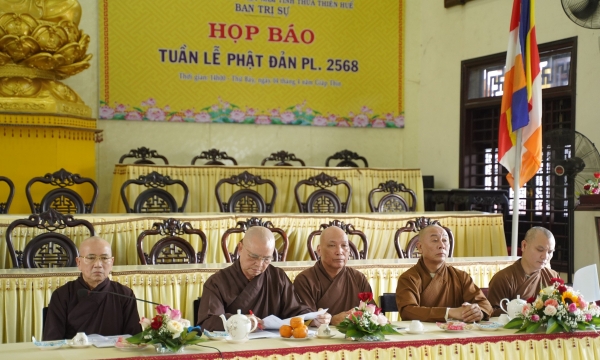 Họp báo về Đại lễ Phật đản PL.2568 tại Thừa Thiên Huế