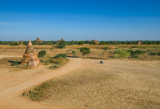 Bình minh rực rỡ ở thành phố cổ Bagan làm say lòng biết bao du khách.