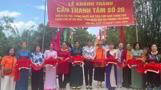 Đồng Tháp: Chùa Kim Thiền (xã An Hữu) tổ chức khánh thành cầu giao thông nông thôn