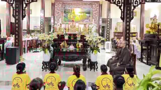 Đồng Tháp: Đạo tràng chùa Dược Sư cúng dường điểm tâm đến chư hành giả An cư