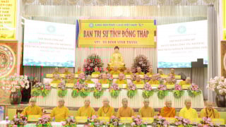 Hội nghị công bố công tác nhân sự Ban Trị sự GHPGVN tỉnh Đồng Tháp nhiệm kỳ 2022 – 2027