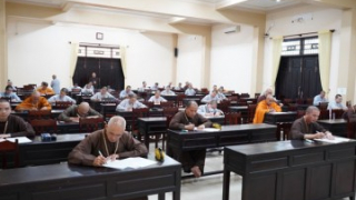 Tiền Giang: Các lớp Cao đẳng Phật học thi Học kỳ
