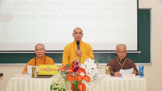 Tiền Giang: Buổi Tọa đàm chuyên ngành Hướng dẫn Phật tử tại khóa Kiết Đông lần 2