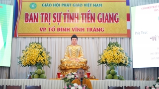 Tiền Giang: Đại đức Thích Huệ Phát chia sẻ về “Tứ Bất Hoại Tín” tại khóa Huân tu Chánh niệm lần ba