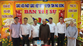 H.Tân Phú Đông: Lãnh đạo chính quyền các cấp chúc xuân Ất Tỵ đến Ban Trị sự Phật giáo