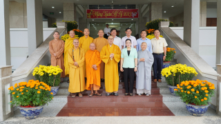 Tiền Giang: Thường trực Ban Trị sự Phật giáo tỉnh chúc mừng Xuân mới đến lãnh đạo các cơ quan ban ngành