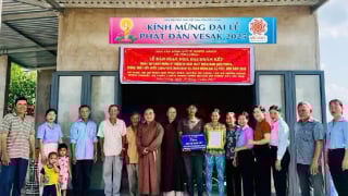 H.Gò Công Tây: Ban Trị sự trao nhà tình thương mừng kỷ niệm 50 năm Thống nhất đất nước và Đại lễ Vesak LHQ 2025