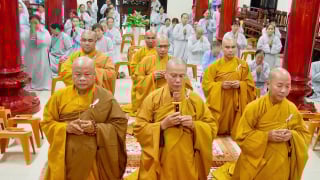 H.Gò Công Tây: Ban Trị sự Khai kinh trì tụng trong Tuần lễ Phật Đản Vesak Liên Hiệp Quốc PL.2569