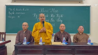 Tiền Giang: Hệ Cao đẳng Phật học thi cuối Học kỳ 4 năm học (2024 – 2025)