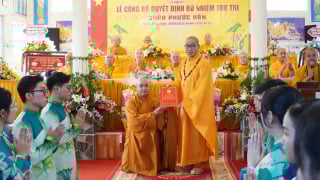 TP.Gò Công: Lễ công bố quyết định bổ nhiệm trụ trì chùa Phước Vân