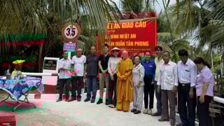 H.Châu Thành: Tịnh xá Ngọc Hiệp tổ chức khánh thành đưa vào sử dụng cầu giao thông nông thôn 