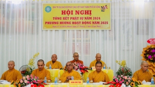 Phật giáo TP.Gò Công tổ chức Hội nghị Tổng kết Phật sự năm 2024 và đề ra phương hương hoạt động năm 2025