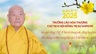 Năm Ất Tỵ 2025: Trưởng lão Hòa thượng Chủ tịch HĐTS kêu gọi Tăng Ni, Phật tử chung sức, đồng lòng hướng đến những sự kiện trọng đại của đất nước