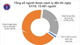 Đã bao nhiêu ngày không có ca nhiễm mới trong cộng đồng: Tính đến ngày 1/10/2020 là 29 ngày