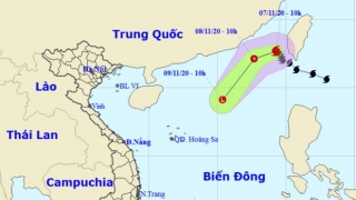 Bão số 11 suy yếu trên Biển Đông thành áp thấp nhiệt đới