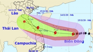 Dự báo bão số 13 đi vào đất liền Hà Tĩnh - Thừa Thiên Huế ngày 15/11