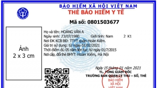 Bắt đầu sử dụng mẫu thẻ bảo hiểm y tế mới từ 1/4