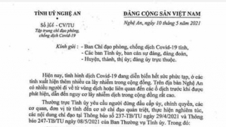 Tỉnh ủy Nghệ An yêu cầu phát huy tối đa vai trò, hiệu quả giám sát, tin báo từ nhân dân trong phòng chống dịch Covid-19