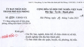 TP.Hải Phòng: Tiếp tục tăng cường các biện pháp phòng, chống dịch bệnh Covid-19