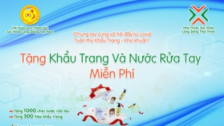 Nhà thuốc Sức khỏe Cộng đồng Thái Thịnh tặng khẩu trang và nước rửa tay cho người dân tại 4 xã của Huyện Kinh Môn, Hải Dương