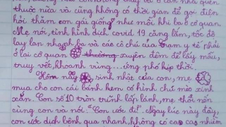 Xúc động với nhật ký của cô bé gửi ba nơi chống dịch COVID-19