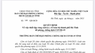 Toàn thành phố Hà Tĩnh thực hiện cách ly y tế theo chỉ thị 16 CT-TTG