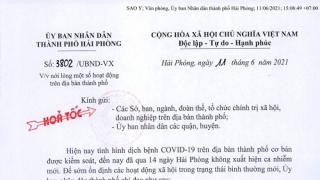 Hải Phòng: Nới lỏng các hoạt động thể thao, dịch vụ ăn uống, vận tải kể từ ngày 13/6/2021