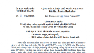 Bắc Giang: Kiểm soát chặt chẽ người từ TP.HCM về địa phương