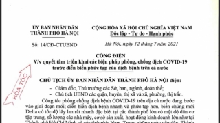 Hà Nội: Chủ tịch UBND ra công điện KHẨN kiểm soát chặt người từ vùng dịch về