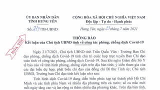 Hưng Yên: Yêu cầu người dân không đi ra khỏi tỉnh khi không có việc thật sự cần thiết