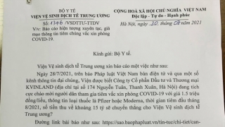 Viện Vệ sinh dịch tễ Trung ương báo cáo hiện tượng giả mạo thông tin tiêm vaccine COVID-19