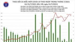 Tối 31/7: Có 4.564 ca mắc COVID-19, nâng tổng số mắc trong ngày lên 8.624 ca