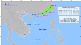 Áp thấp nhiệt đới di chuyển hướng Đông Đông Bắc, có thể mạnh thành bão
