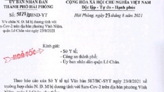 Hải Phòng: Yêu cầu điều tra, xác minh trường hợp làm lây lan dịch bệnh COVID-19