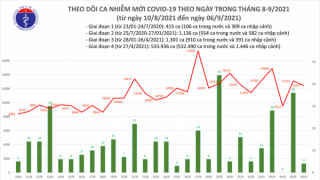 Tối 6/9: Ghi nhận 12.481 ca nhiễm mới, 9.730 bệnh nhân khỏi bệnh