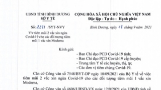 Bình Dương: Thông tin 149.000 liều Moderna hết hạn là hiểu nhầm