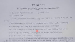 Tiền Giang: Hy hữu việc cấp giấy đi đường cho 2 người đàn ông để khám thai