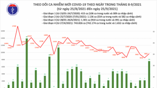 Tối 25/9: Ghi nhận 9.706 ca nhiễm mới, 10.590 bệnh nhân khỏi bệnh